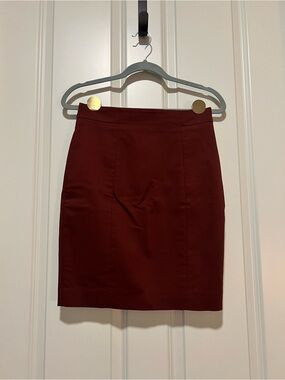 H&M Deep Burgundy Pencil Skirt